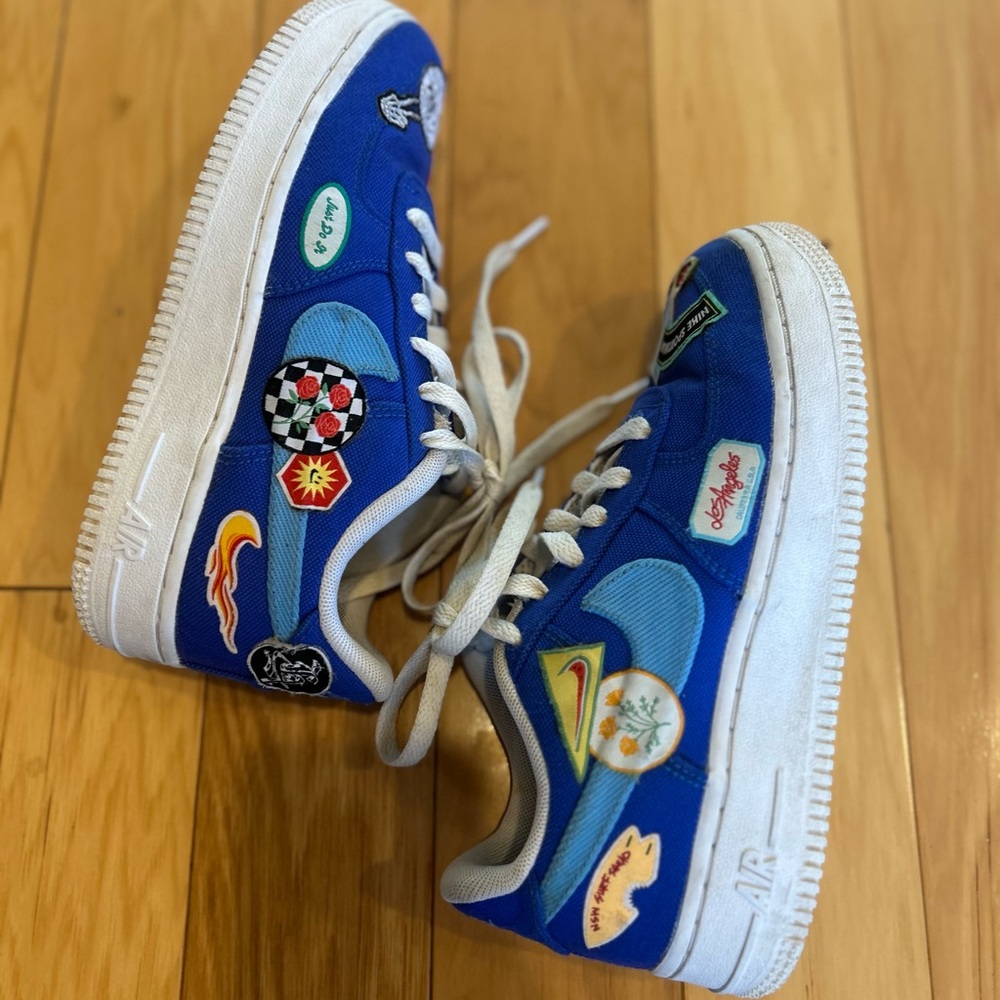 Nike Air Force 1 Low Patched Up Los Angeles GS DX2304-400 Youth Sneakers - Picture 7 of 13